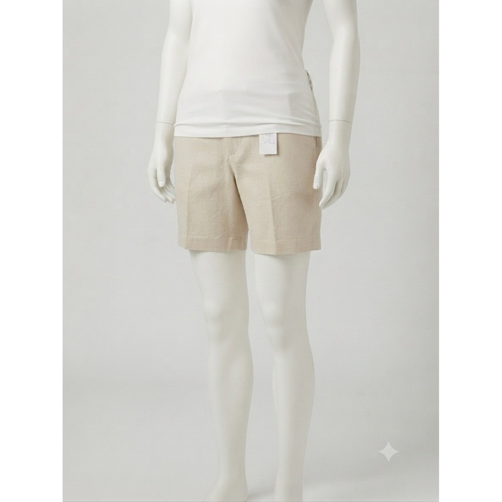 Time and Tru Womens Linen Blend Shorts Papyrus Beige XL 16-18 NWT